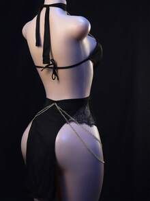 Egyptian Catwoman Bodysuit - Gold Chain Lingerie Dress For Seductive Role Play