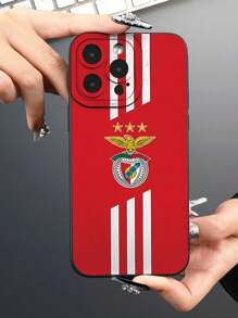 Funda de teléfono móvil con logotipo de equipo de fútbol, diseño minimalista y elegante, una funda de teléfono de moda simple y única para hombres y mujeres, adecuada para Apple 16 15 14 13 12 11 Plus Pro Max Mini 7/8 Plus XR X Xs Max. Este es el mejor regalo para amigos, familiares y colegas.