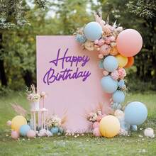 Letrero de "Feliz Cumpleaños" para fondo, letras de fieltro brillante de "Feliz Cumpleaños" para arco de globos, decoraciones de fondo de arco de globos para fiesta de cumpleaños, baby shower
