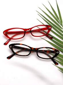 2 buc ramă mică ovală cat eye ochelari de soare la modă ramă transparentă ochelari transparenți accesorii metalice retro personalizate versatile pentru bărbați și femei ramă ochelari de soare transparentă potrivită pentru purtarea zilnică fotografie stradală citit scriere naveta turism vacanță accesorii plajă