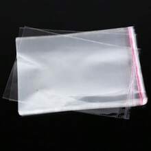 100Pcs, Large Self Sealing Cellophane Bags Self Adhesive, Clear Resealable Cellophane Plastic Bags For Packaging Clothes, T-Shirts, Pants, Ornaments - White - View 11