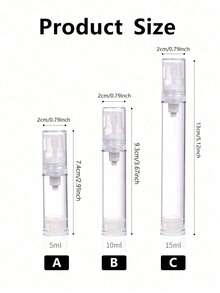 1PC真空泵瓶乳液眼霜粉底霜精华旅行瓶迷你化妆品小样包装便携化妆工具分装瓶 - 無色 - 查看 7