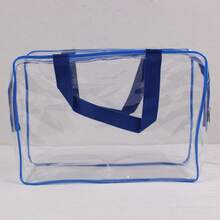 Large Toy Storage Bag, Multi-Purpose Zipper Transparent PVC Waterproof Travel Case For Blocks, Puzzles, Student Books, Toiletries, Cosmetics, Square & Rectangular, Plastic Material, Suitable For Home & Travel Organization, Valentine's Day & Wedding Gifts - Multicolor - View 13