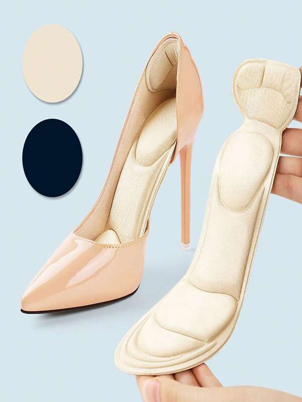 2/4pcs - Supercomfortable 3D Memory Foam Shoe Insoles, Can Be Cut To Fit, With Heel Pad For Autumn/Winter, Suitable For Oversized Shoes, Hiking, Sports - Soft, Breathable, Arch Support - Fit For Women And Men - High Heels, Sneakers, Loafers, Etc.
