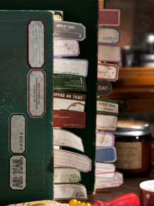 1 Rolle Vintage Scrapbooking DIY Rahmen Dekorative Etiketten, Einfache Etikettenreihe geeignet für Geschenke, Büro, Zuhause, Markierung, Etiketten, Klassenzimmer, Unterhaltungsspielzeug, Studententagebücher, Kreatives Retro-Szenenmaterial DIY Dekorative Aufkleber, Schulmaterial, Schulanfang
