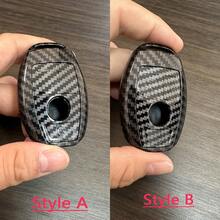 ABS Carbon Fiber Style Car Key Fob Cover For Mercedes Benz A B C E S Class W204 W205 W212 GLC CLA GLE GLK AMG Key Shell Case - Carbon Fiber Color - View 6