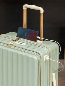 20 英寸随身行李箱，24 英寸高品质重型手提拉杆箱，带笔记本电脑隔层袋 + 挂钩 + 360° 万向轮 + TSA 锁，男女通用商务旅行硬壳行李箱，旅行者的绝佳礼物，上学、度假、蜜月、留学、毕业派对、节日必需品、男士、女士、男孩、女孩、学生和情侣旅行配件的理想礼物 - 马卡龙色 - 綠色 - 查看 2