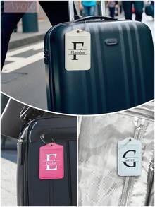 Ayotu Customized Luggage Tags With Letter Names, Travel Cruise Suitcase Label Nameplates, Backpack, Handbag And Schoolbag Nameplate Identifiers, Personalized Card Holders, Travel ID Tags For Business ID Card Holders, Essential For Group Outings, Events, Company Reunion Trips, Business Leisure Customization, Bag Accessories, Birthday Keychains/Keychain Decorations, Treasures Suitable For Travel And Outings - Multicolor - View 7
