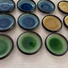 1 pieza Plato cerámico con esmalte dividido creativo en 2 tamaños, plato japonés para sushi y sashimi, plato para ensalada, plato de postre, para uso doméstico, restaurante de sushi, accesorios de vajilla, suministros de cocina, regalo de Navidad
