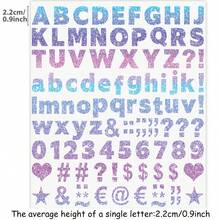 Colorful Galaxy / Star Space Letter Iron On Transfers, Clothing / Bag / Hat DIY Personalized Decoration Stickers, Vinyl Heat Press Print