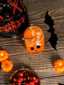 15pcs Halloween Paper Straws - Spooky Party Straws , Featuring Festive Halloween Designs Like Ghosts, Skulls, Pumpkins And Bats! Cocktail Decorations, Themed Desserts And Spooky Beverage Presentations. - Multicolor - View 4