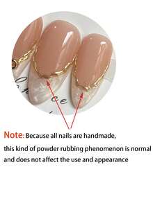 10 件手工藤金色法式边框银白线染可爱奢华蝴蝶结春夏粉色清新手工按压式指甲，配果冻胶和指甲锉美甲用品指甲