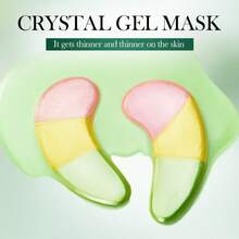 5pcs/Pack Collagen/Cherry Blossom Water Gel Eye Masks, Moisturizing & Nourishing Gel Eye Patches, Tightening Skin, Fading Dark Circles & Fine Lines, Brightening Complexion - Multicolor - View 2