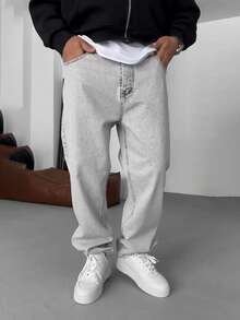 Men's Casual Washed Personalized Versatile Denim Jeans