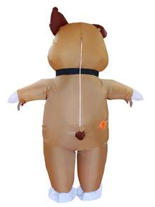 Inflatable Dog Costume For Women Man Aldult Cosplay Party Inflatable Full Body Pug Costume Blow Up Costumes Halloween - Brown - View 6