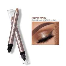 1 件装双头荧光眼影笔、珍珠光泽轮廓和亮眼影棒，适合休闲日和假日 - 彩色 - 查看 11