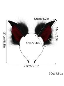 Sexy Punk Detachable Furry Bat Ear Costume Headband, Versatile Animal Ear Props For Live Broadcast & Stage Halloween - Hairband - View 4