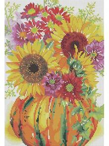 Summer Must-Have,2025 Best SellerDIAMOND ART CLUB Lea's Garden Diamond Painting Kit, Fun DIY Crafts For Adults, Round Diamond Art Canvas For Beginners, 13" X 13" (33cm X 33cm) - Pumpkin with Sunflowers - 查看 2