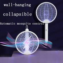 Foldable Mosquito Killer Trap Bug Zapper Racket 3 Layer Electric Rechargeable Insect Killer Racket Against,500mAh - Multicolor - View 2