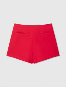 Quần short và váy ngắn nữ thời trang thường ngày, kiểu dáng bất đối xứng, tối giản và sành điệu cho mùa hè. - Đỏ - Xem 2