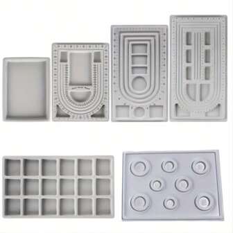 植绒珠板适用于 DIY 手链项链串珠首饰制作收纳托盘设计工艺测量工具配件