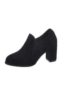 Bottes à top bas flatteuses, bottes anti-dérapantes de style britannique pour femmes, bottes de cheville à talon épais polyvalentes et , bottes nues pour femmes au printemps et en automne