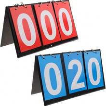 2-Digit Scoring Board, 3-Digit Basketball Scoreboard, 4-Digit Ping Pong Flip Score Board, Portable Tabletop Flip Scoreboard For Various Sports - Multicolor - View 6
