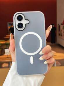 黑色磨砂软壳奢华透明磁性无线充电手机简约纯色节日礼物送给情侣朋友家人自己耐用、防震、时尚的 TPU 材质柔软磨砂 TPU 保护手机壳适用于 16 Pro Max/15/14 Plus/13/12/11