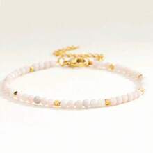 [Luxurious INS Style] Natural Stone Beaded Bracelet For Women, 5A Grade Faceted Multi-Treasure Beads Including Amazonite, Moonstone, Amethyst, Adjustable Slide Clasp, Sophisticated & Niche Stackable Daily Wear, Gift For All Seasons