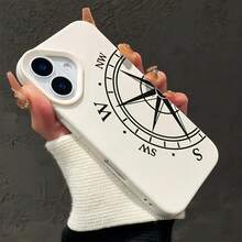 2 件高品质 TPU 全覆盖防震手机壳，带指南针图案，适用于 16、15、14、13、12、11 Pro Max