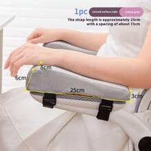 1pc Upgraded Office Chair Comfort Accessory, Memory Foam Armrest Pad, Removable And Washable Computer/Gaming Chair Armrest Sleeve, Elbow Support To Relieve Arm Pressure, Black, Grey, Pink, Essential Office Supply, School Supplies, Back To School