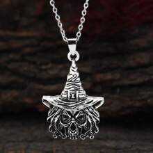 GuoShuang 4pcs Retro Men's Necklace Gothic Rock Skull Halloween Retro Necklace Jewelry Gift