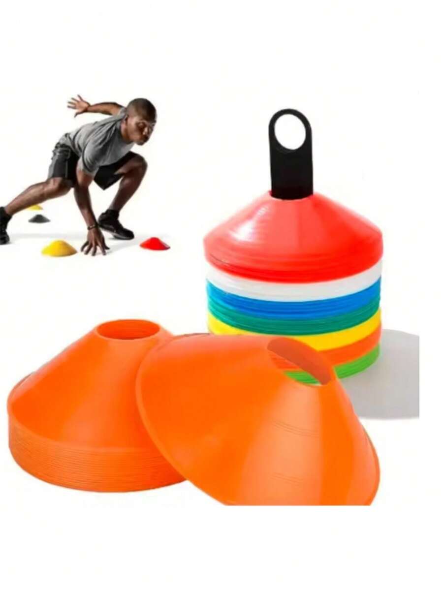 10pcs/25pcs/50pcs Soccer Training Marker Discs, Obstacle Markers, Basketball Training Equipment Accessories - Multicolor - View 1