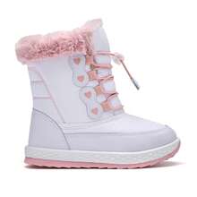 儿童雪地靴，男童/女童户外鞋，男童时尚运动鞋，女童/男童雪地靴 - 白色 - 查看 7
