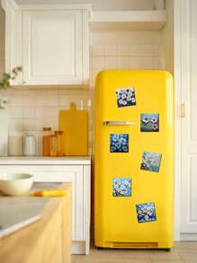 1/6 件丙烯画世界名画系列磁贴，创意个性油画冰箱贴，适用于厨房、办公室、家居装饰、学校用品、返校