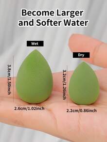 4pcs Super Soft Makeup Sponges, Multi-Color Options, Dry & Wet Use, Fine Texture, Non-Absorbing, Mini Water Drop Makeup Blenders - Multicolor - View 5