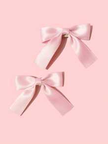 2pcs Pet Bowknot Hair Clips, Cute Cat/Dog Side Clips & Top Clips Hair Accessories