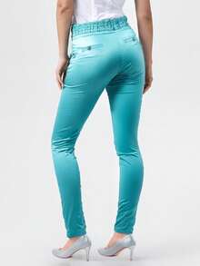 Stretch Skinny Pants - Blue - View 2