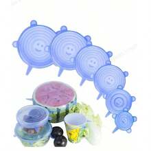 6pcs Silicone Elastic Lids, Reusable Durable Food Storage Bowl Lids, Silicone Lid Cover, Dishwasher & Refrigerator Friendly Storage, Kitchen Supplies, Most Containers In 6 Different Sizes, Dishwasher And Refrigerator Friendly - Multicolor - View 12