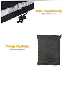 烧烤罩户外防尘防水韦伯重型烧烤罩防雨户外烧烤罩圆形 - 黑色 - 查看 11