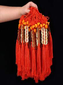 Traditional Chinese Five Emperors Bronze Coin - Feng Shui Wealth Charm, Lucky Car Pendant, Double-Sided Commemorative Coin Badge, Collectible Gift, Handcrafted Auspicious Chinese Brass Coin, Pray For Peace, Suitable For Home And Office Decor - Classic Tassel Design, Perfect Gift For Halloween, Christmas, New Year - Multicolor - View 4