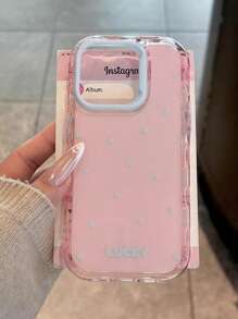 1 pieza Funda de teléfono 16 Pro Max con lunares, color verde pastel, cubierta protectora de moda compatible con las series 15/16/14, adecuada para mujeres, a prueba de agua, a prueba de golpes y resistente a los arañazos