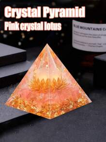 Pyramide pour énergie positive, cristaux de guérison en citrine et pierre de sable bleue orgonite pour réduire le stress, équilibrer les chakras, la guérison Reiki et la méditation. Attire la chance et le succès. Pyramide de cristaux de guérison, générateur d'énergie en cristal d'améthyste pour le yoga, Reiki et la méditation. Pyramide de météorite violette, pyramide de lotus en œil de tigre, pyramide de lotus doré en pierre de sable bleue