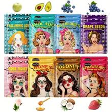 SADOER 1 peça/15 peças/30 peças/50 peças Máscaras Faciais Hidratantes e Antioxidantes de Ácido Hialurônico