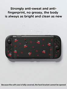 1 pieza Funda protectora con patrón de cereza, corazón y lazo, compatible con Switch2/Switch NS/Smart OLED/Lite, compatibles con accesorios de consola de juego Switch/switch 2, Set completo que incluye bolsa de almacenamiento, base para ranura para tarjetas, cubierta protectora de Switch, mejor regalo compatible para jugadores de interruptor - Multicolor - Ver 7