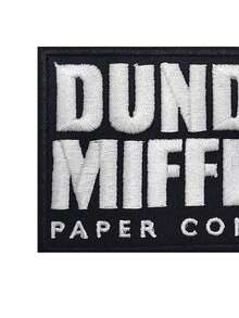 1PC NBC The Office Dunder Mifflin Paper Company Box Logo Embroidered Iron On Patch - Multicolor - View 4
