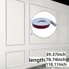 1 卷 39.37/78.74/118.11 英寸长优雅自粘式 PVC 装饰条 - 灵活可弯曲，适用于墙壁、地板和橱柜、家居装饰、地板装饰 | 欧式风格 | 易于安装模具、墙壁和地板装饰 - 彩色 - 查看 5