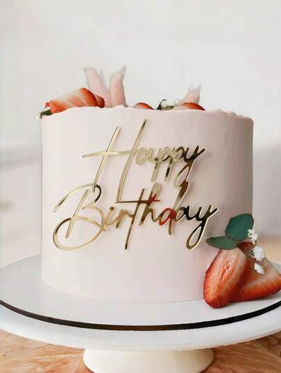 1 pezzo "Buon Compleanno" decorazione in PMMA per torta, decorazione moderna con lettere grafiche per decorare torte per feste di compleanno, Natale, occasioni speciali e scritte "Buon Compleanno" per decorazione torta, Natale, decorazione torta, accessori da forno, articoli per la cucina, decorazioni da forno, forniture da forno, articoli per torta, regali per vacanze, decorazioni