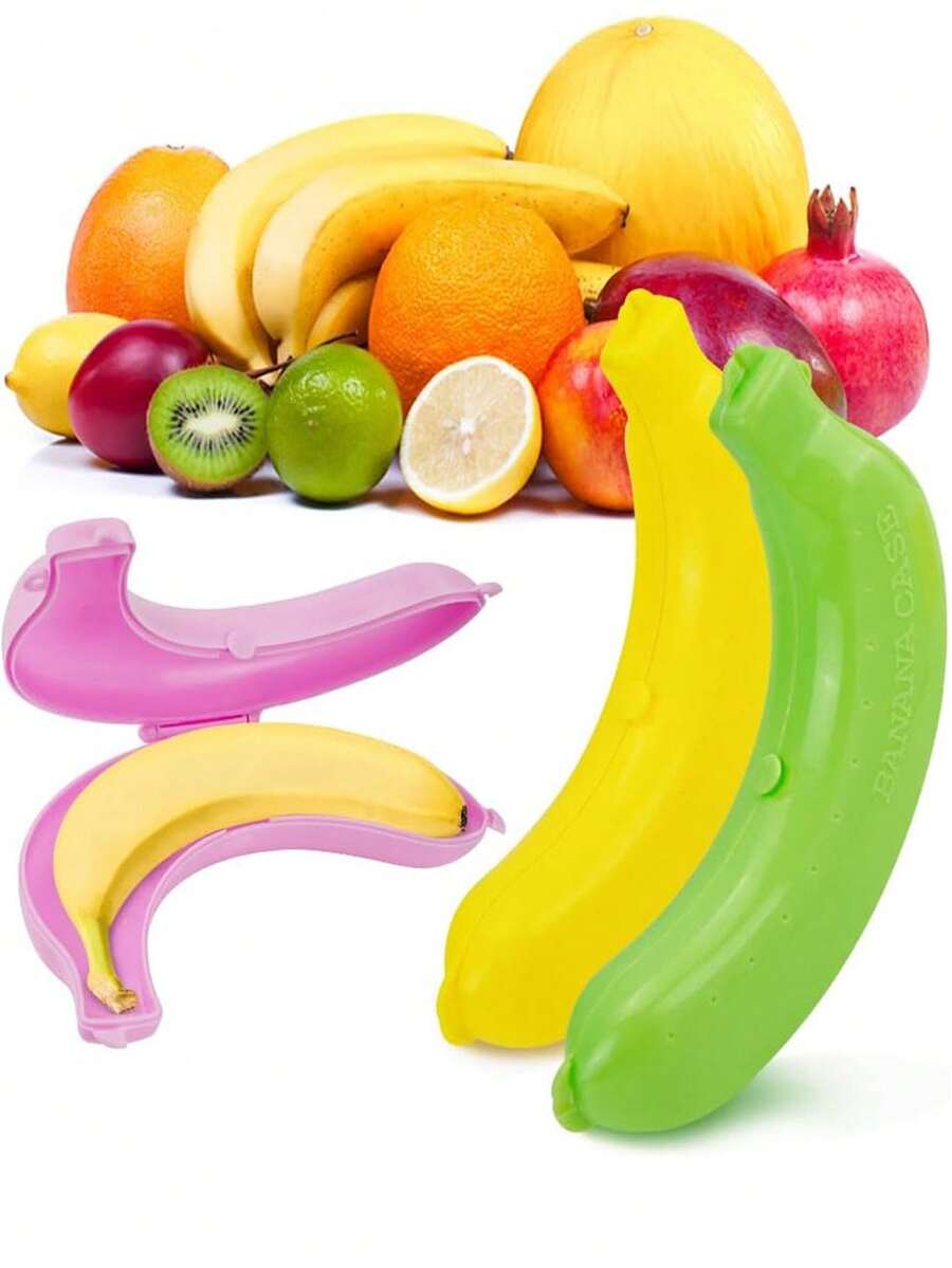 3 PIEZAS Caja de almacenamiento de plátanos para viajes al aire libre, caja de plátanos linda, caja de protección de plátanos, caja de almacenamiento de frutas, caja de protección de frutas para fitness, a prueba de fugas y anti caída, caja de almacenamiento de alimentos, adecuada para el almuerzo de viajes al aire libre, fitness, campamento y regreso a la escuela. Reponer energía a tiempo después del ejercicio es esencial para el fitness, suministros de fitness esenciales. Adecuado como regalo tanto para mujeres como para hombres, para Pascua, el Día de la Madre, Navidad y otras festividades. - Multicolor - Ver 1