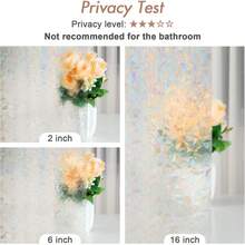 1 rolka kolorowej folii okiennej zapewniającej prywatność, efekt tęczy, antyodblaskowa, statyczna naklejka na okno, odpowiednia do wystroju wnętrz, dostępna w szerokości 11,84/17,53/19,68 cala. Dekoracja ścienna do pokoju. Naklejki ścienne. Naklejki ścienne. - Przezroczysty - Zobacz 9